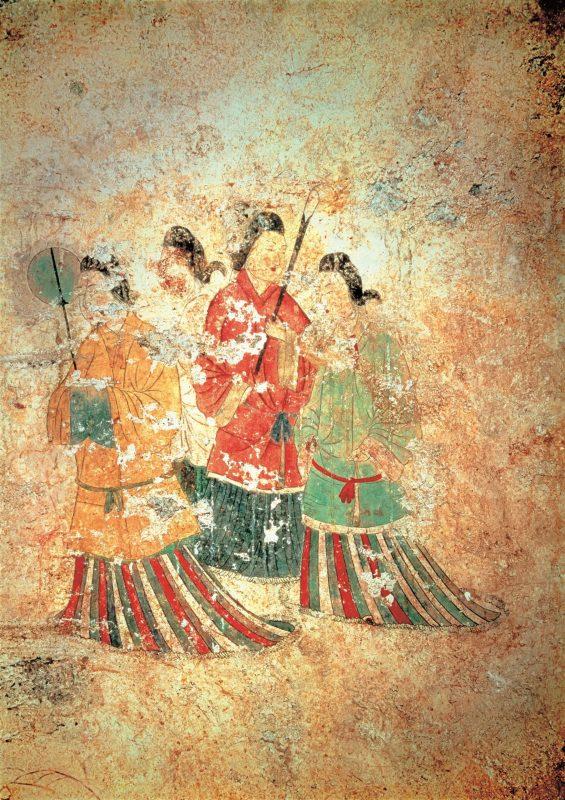 高松塚古墳西壁女子群像（レプリカ）