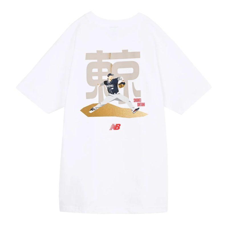 大谷翔平選手のイラストがプリントされたニューバランスのTシャツ